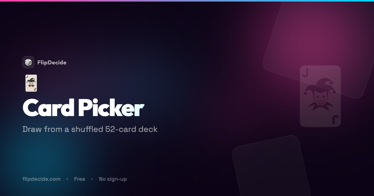 Random Card Picker — Draw a Card Online | FlipDecide